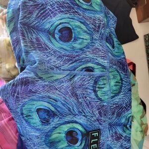 Fleo Blue and Green Athletic Shorts